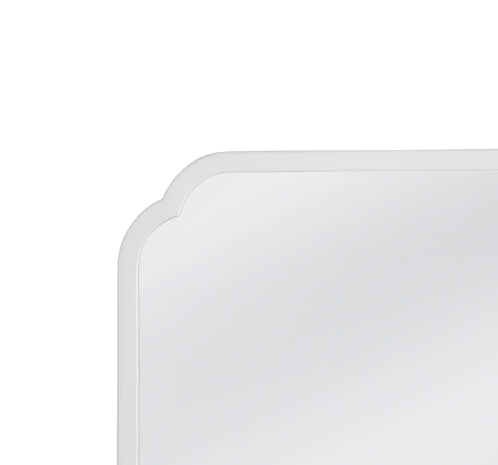 Bassett Mirror - Daphne 30" White Square Wall Mirror - M5040 view 4