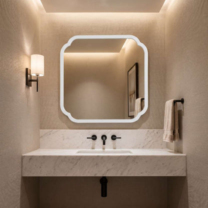 Bassett Mirror - Daphne 30" White Square Wall Mirror - M5040 view 5