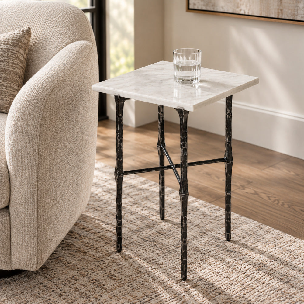 Bassett Mirror - Darcy White Marble Accent Table - 9132-LR-223 view 4