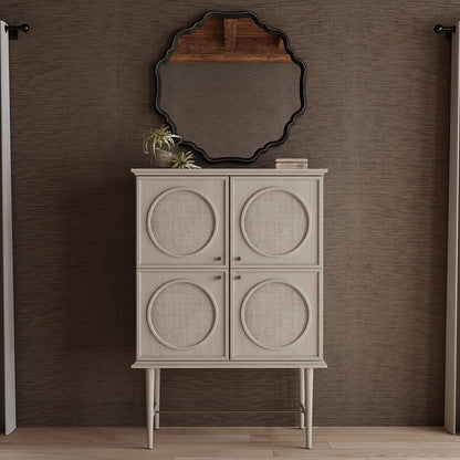 Bassett Mirror - Davenport 40" Gray Round Wall Mirror - M3808 view 4