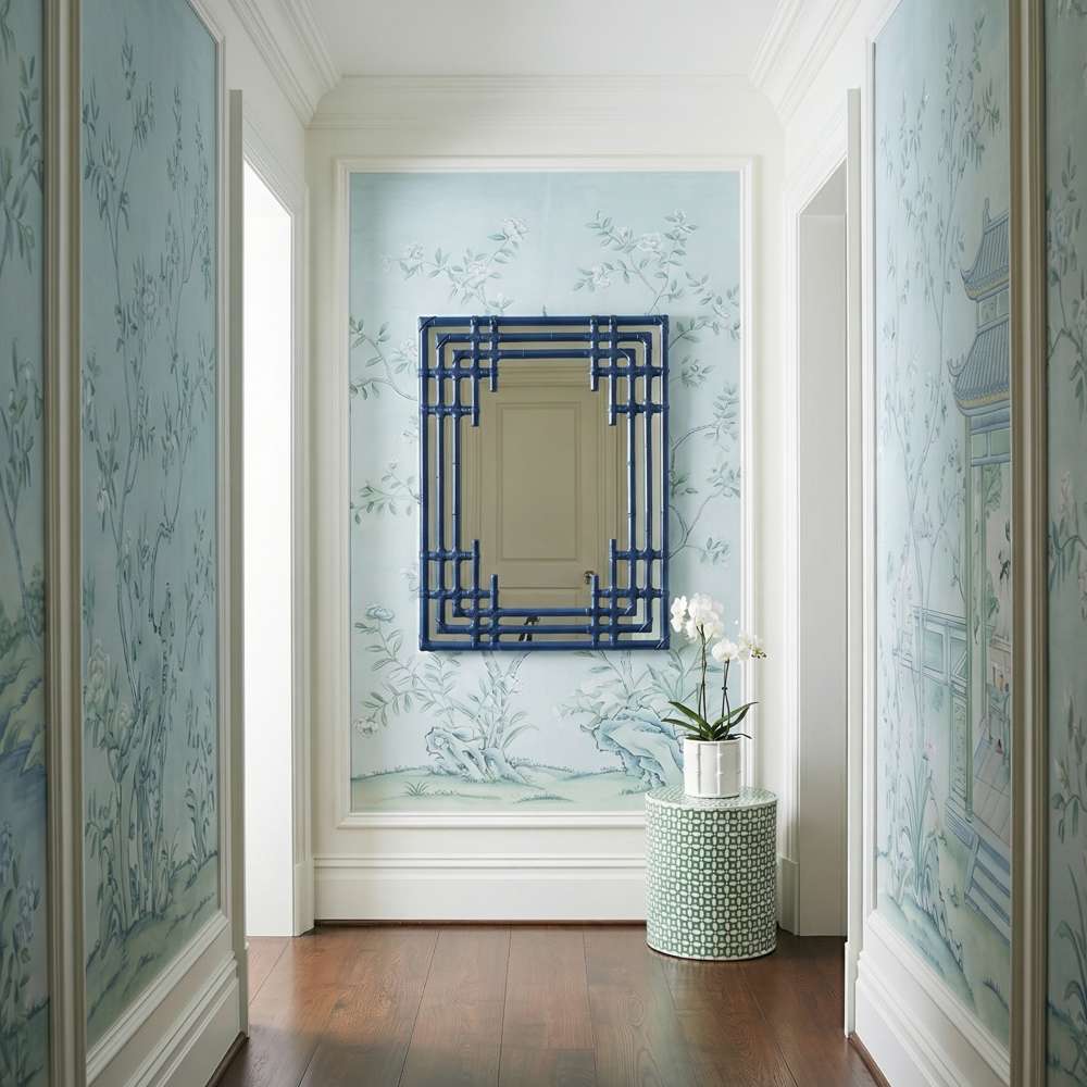 Bassett Mirror - Daysmill 48" Blue Rectangular Wall Mirror - M5284 view 6