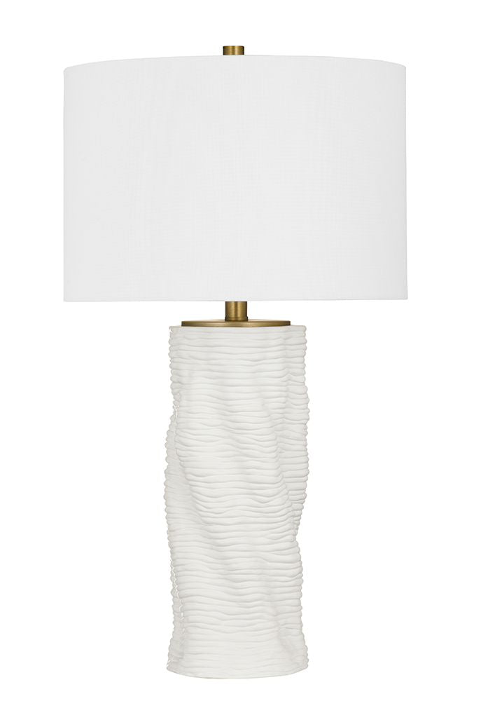Bassett Mirror - Delancy 27" White Resin Table Lamp - L4700T view 1