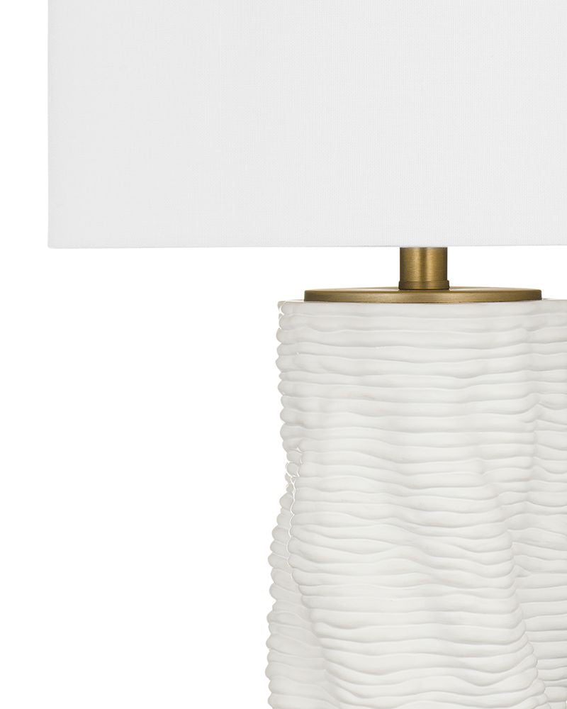 Bassett Mirror - Delancy 27" White Resin Table Lamp - L4700T view 2