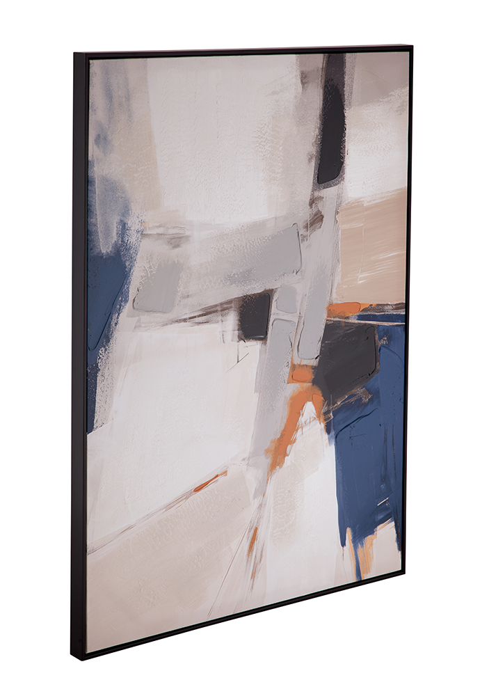 Bassett Mirror - Denisa Abstract Framed Canvas II Black Geometric Art - 7301-035 view 2