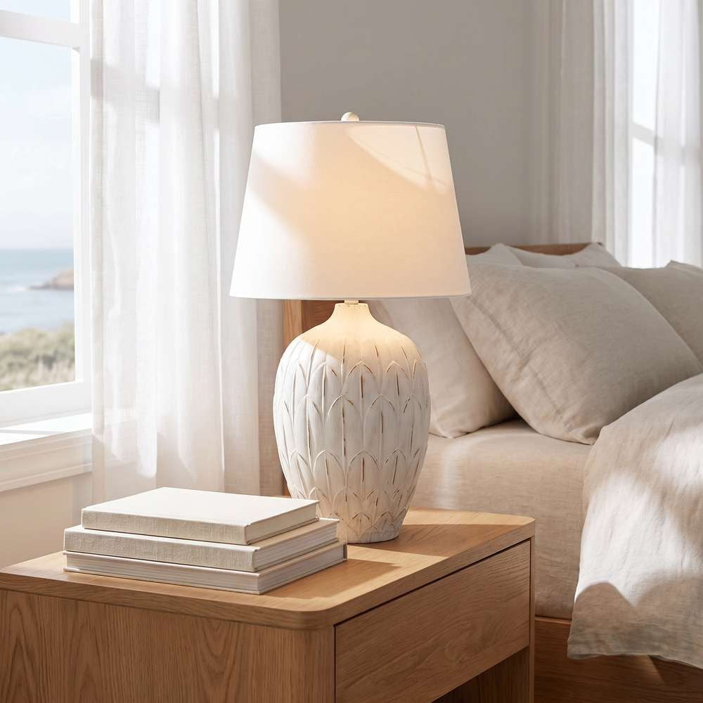Bassett Mirror - Deveron 31" Cream Resin Table Lamp - L4718T view 4