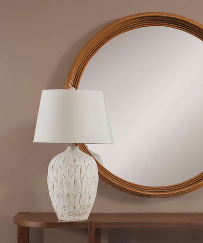 Bassett Mirror - Deveron 31" Cream Resin Table Lamp - L4718T view 5
