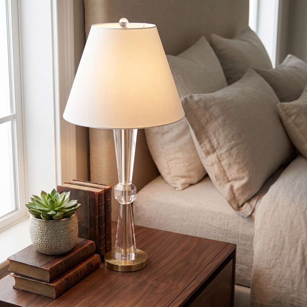 Bassett Mirror - Devon 35" Clear Crystal Table Lamp - L4635T view 4