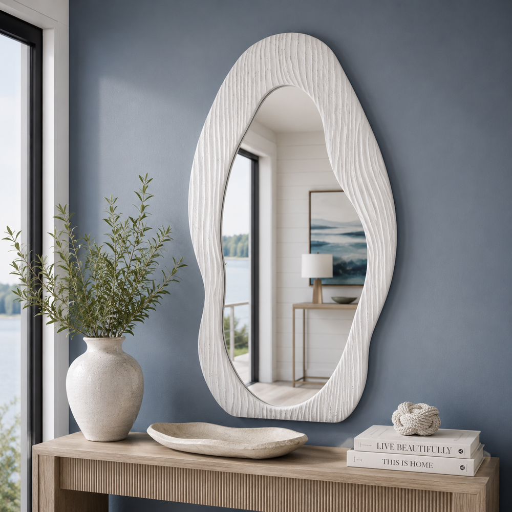 Bassett Mirror - Dianne 40" White Rectangular Wall Mirror - M5148 view 5