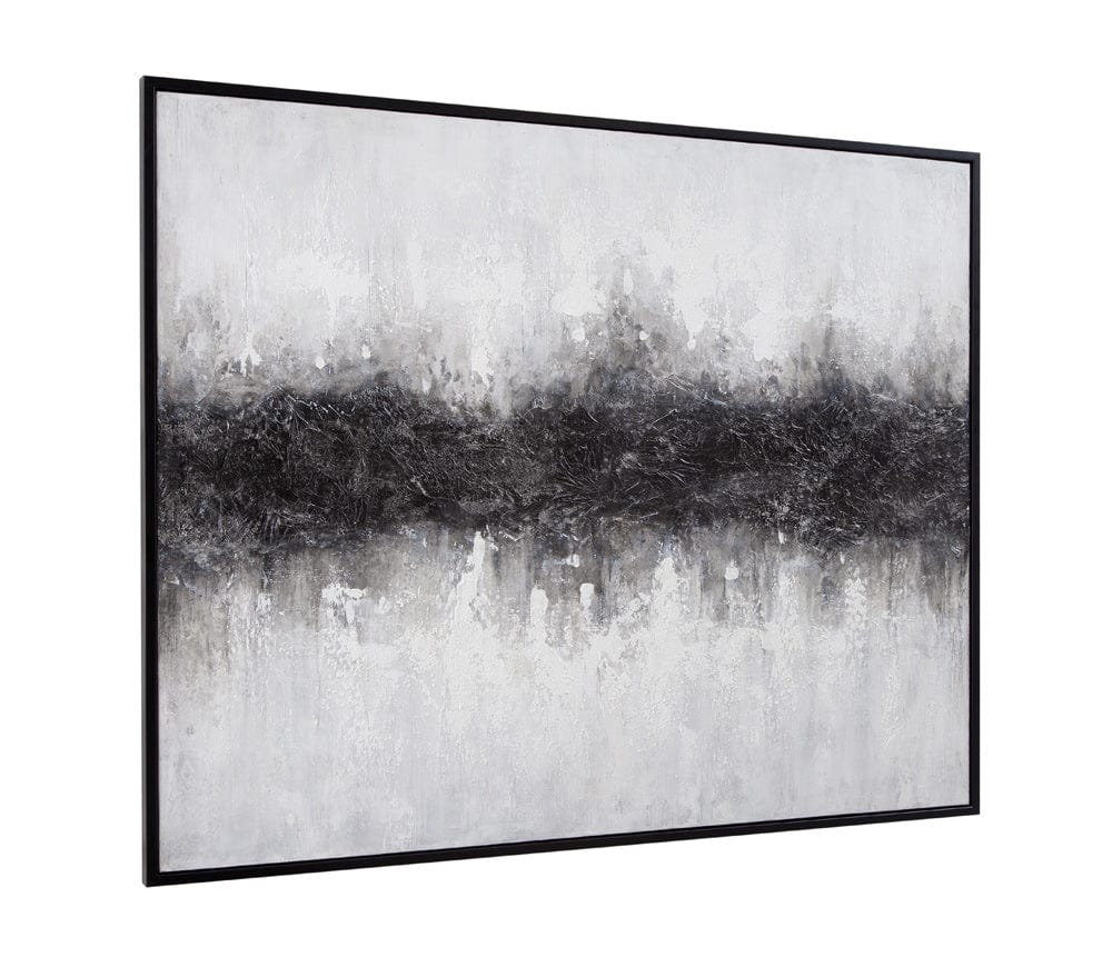 Bassett Mirror - Divided Framed Canvas in Black - 7301-062 view 1