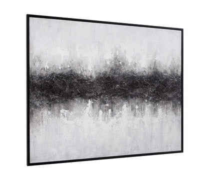 Bassett Mirror - Divided Framed Canvas in Black - 7301-062 view 1