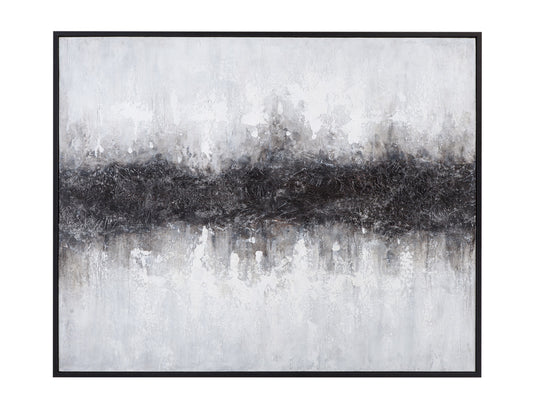 Bassett Mirror - Divided Framed Canvas in Black - 7301-062 view 2