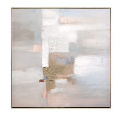 Bassett Mirror - Drifted Light Pink Abstract Framed Canvas - 7301-115 view 1