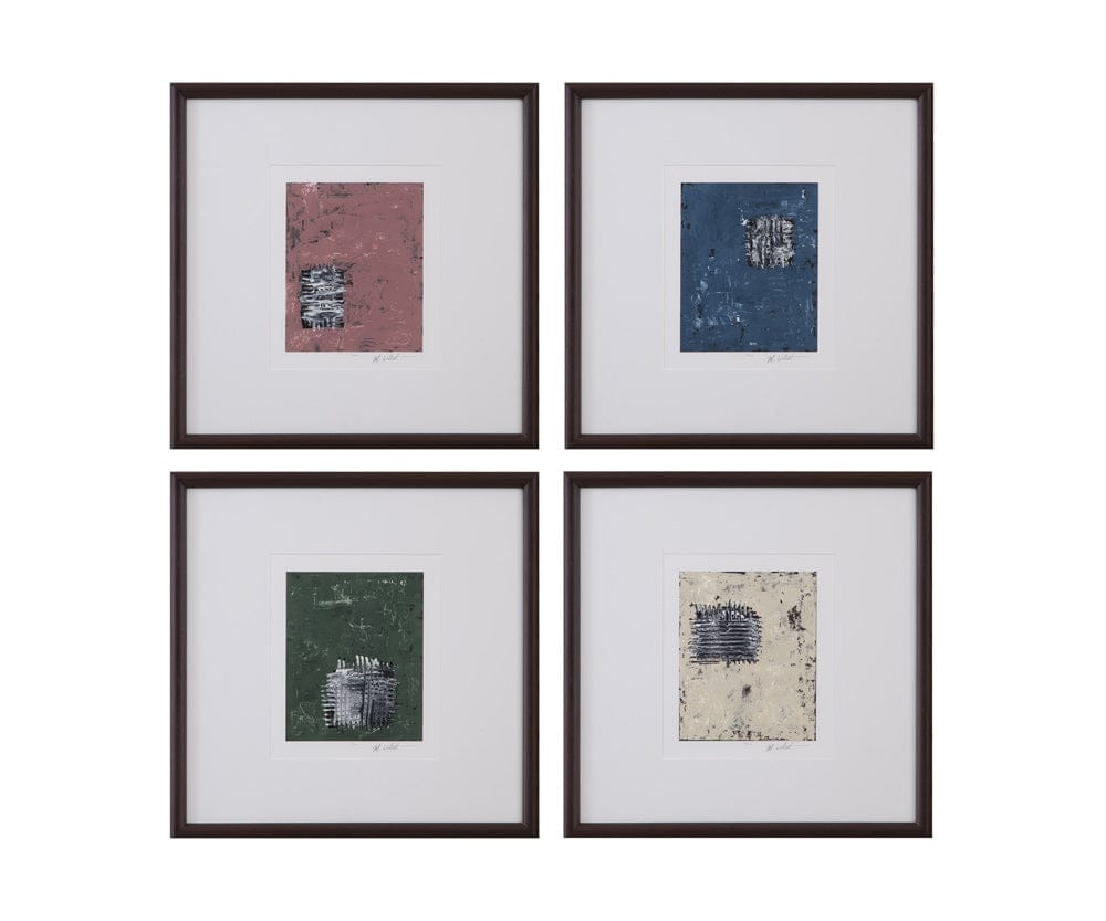 Bassett Mirror - Dual Dichotomy Framed Print Set of 4 in Gray - 9902-268-000 view 1