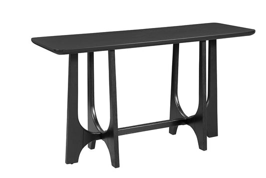 Bassett Mirror - Dunnigan 54" Matte Black Oak Console Table - 7049-LR-401 view 1