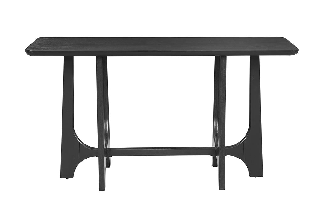 Bassett Mirror - Dunnigan 54" Matte Black Oak Console Table - 7049-LR-401 view 2