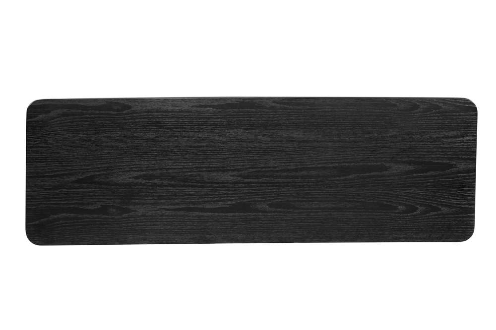 Bassett Mirror - Dunnigan 54" Matte Black Oak Console Table - 7049-LR-401 view 3