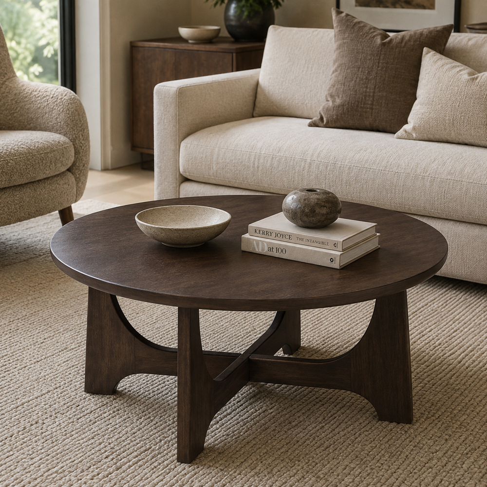 Bassett Mirror - Dunnigan Brown Oak Coffee Table - 7099-LR-120 view 6