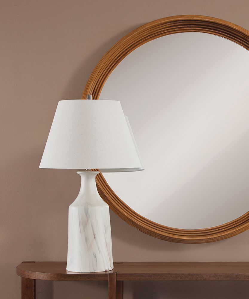 Bassett Mirror - Eastlake 35" Cream Ceramic Table Lamp - L4581T view 6
