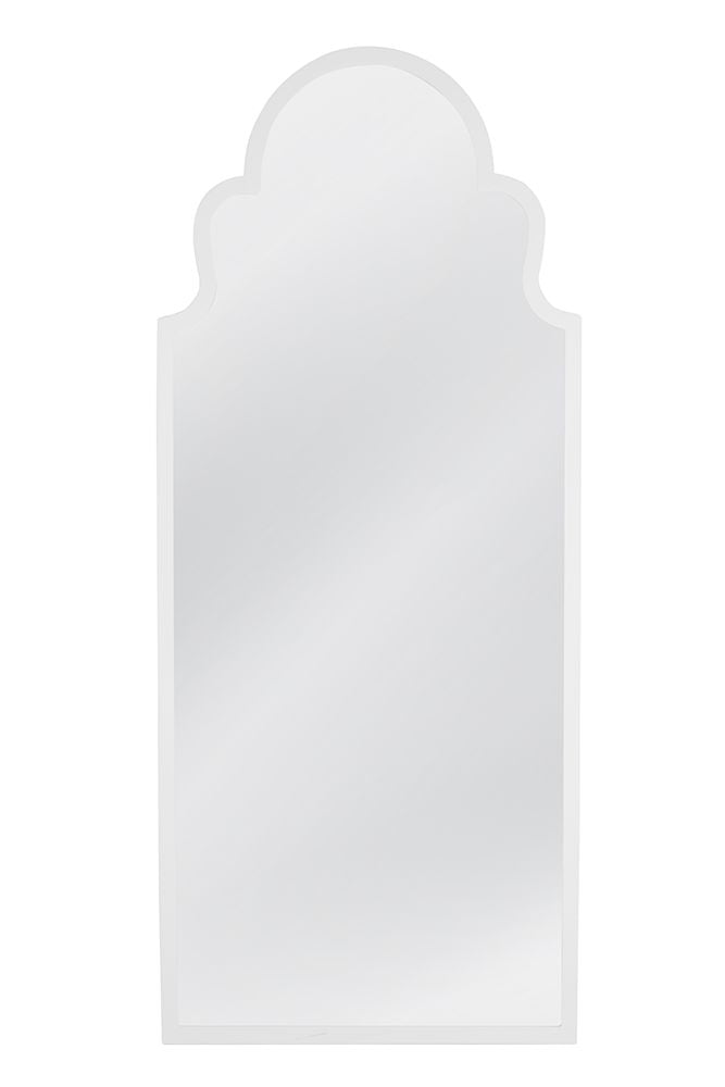 Bassett Mirror - Elberta 74" White Arched Floor Mirror - M5014 view 1