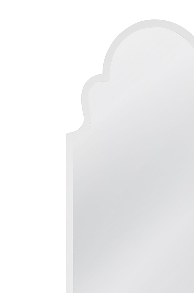 Bassett Mirror - Elberta 74" White Arched Floor Mirror - M5014 view 3