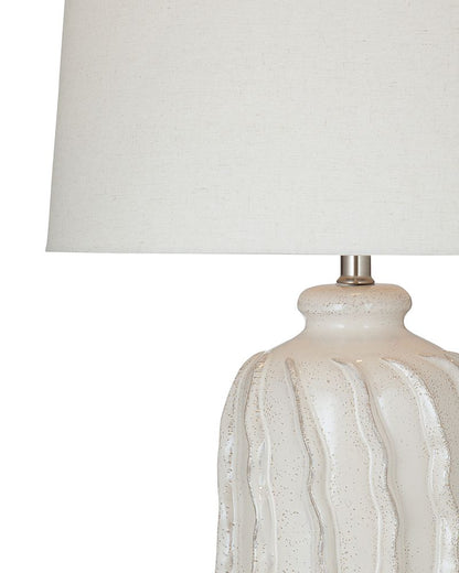 Bassett Mirror - Elian 34" Cream Ceramic Table Lamp - L4600T view 2