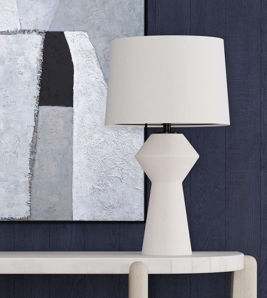 Bassett Mirror - Ella 28" White Resin Table Lamp - L4549T view 4