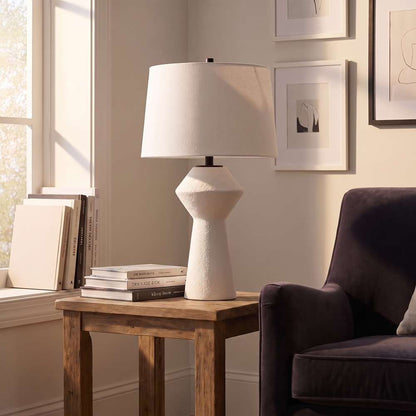 Bassett Mirror - Ella 28" White Resin Table Lamp - L4549T view 5