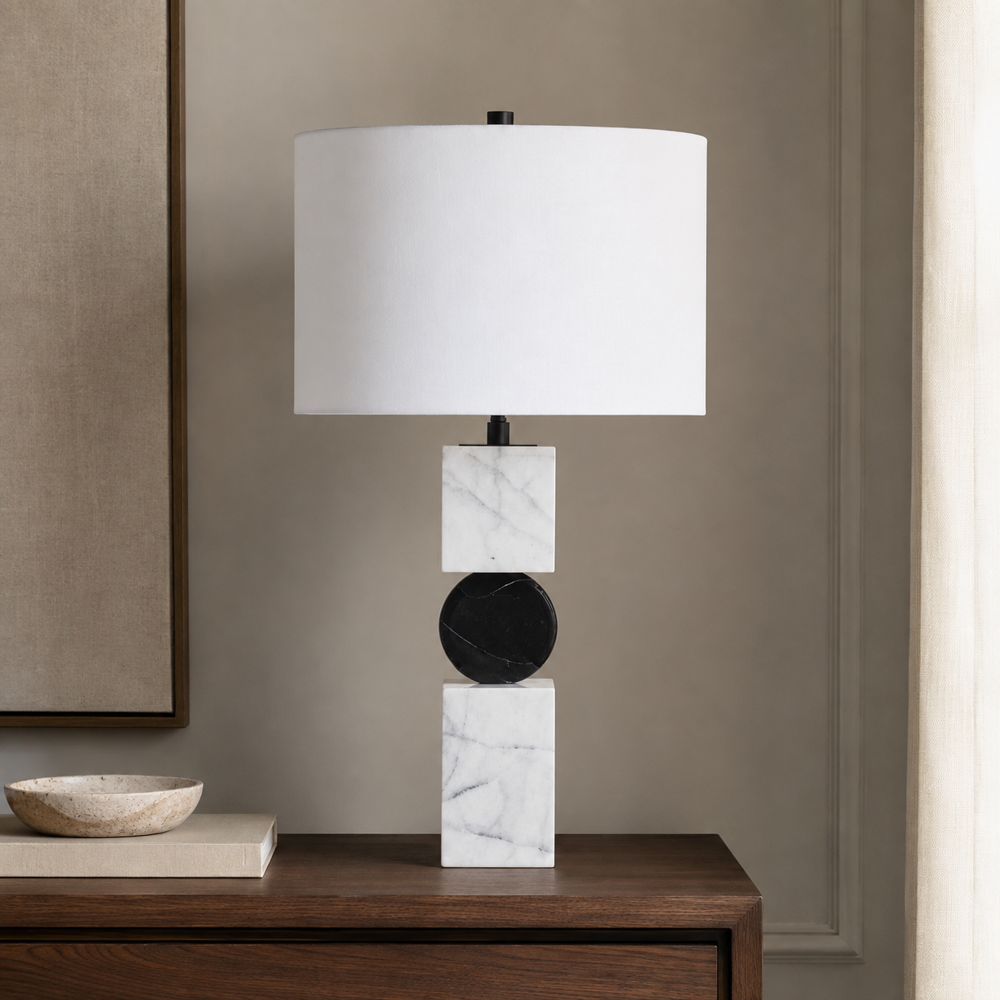 Bassett Mirror - Ellendale 27" Black Marble Table Lamp - L4604T view 4