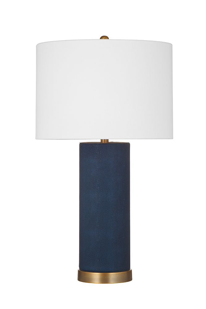 Bassett Mirror - Elson 29" Navy Faux Leather Table Lamp - L4807T view 1