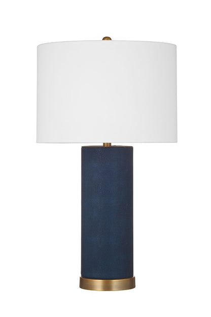 Bassett Mirror - Elson 29" Navy Faux Leather Table Lamp - L4807T view 1