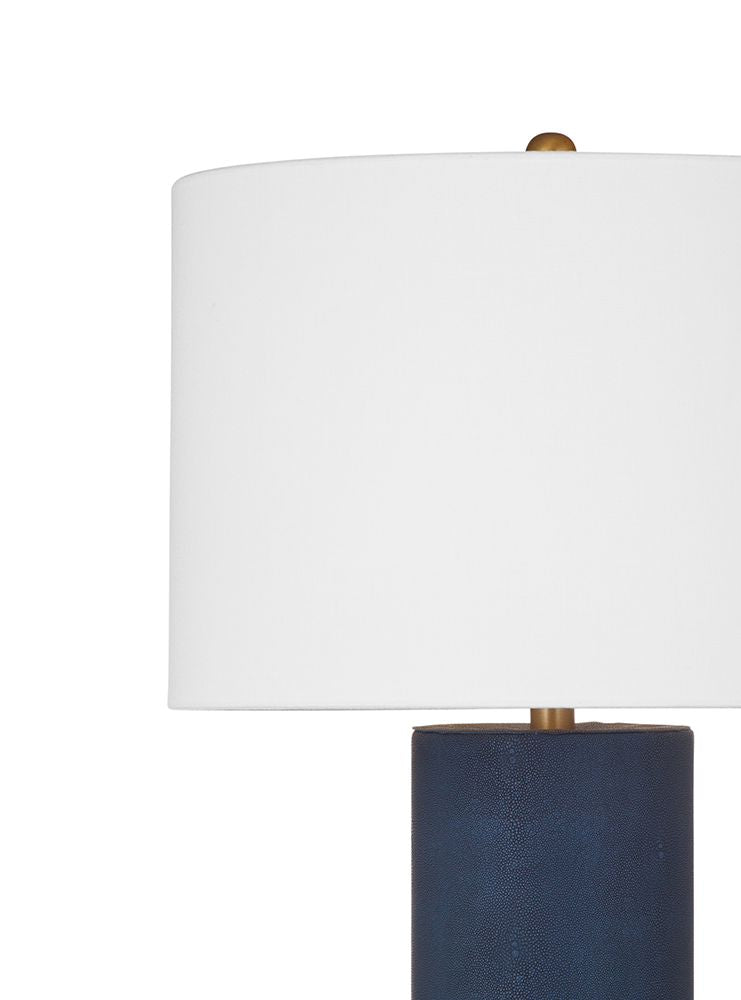 Bassett Mirror - Elson 29" Navy Faux Leather Table Lamp - L4807T view 2