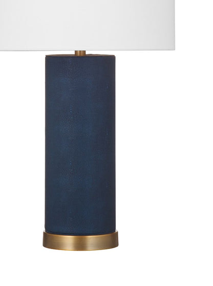Bassett Mirror - Elson 29" Navy Faux Leather Table Lamp - L4807T view 3