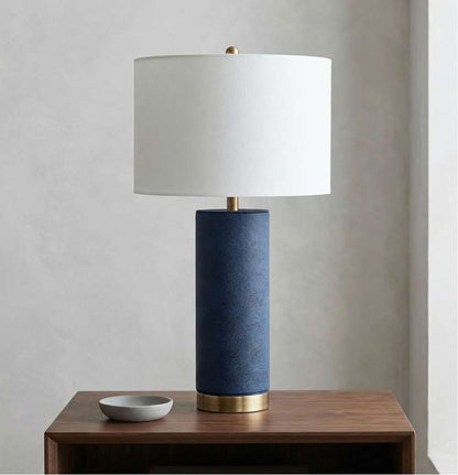 Bassett Mirror - Elson 29" Navy Faux Leather Table Lamp - L4807T view 4