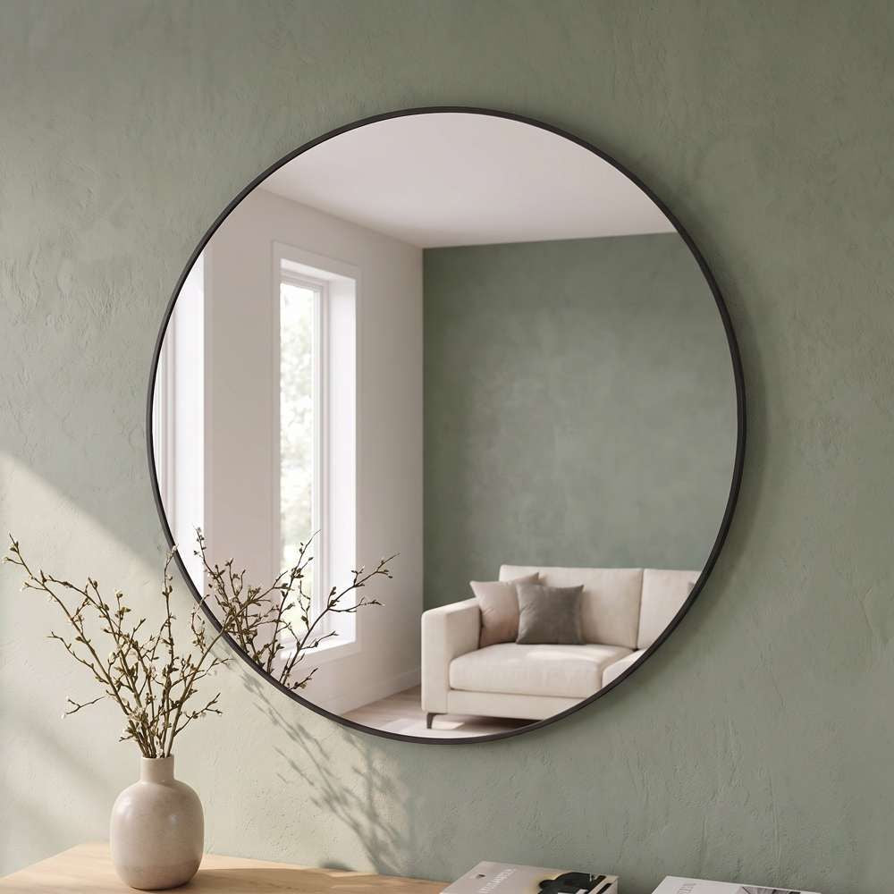 Bassett Mirror - Eltham 60" Black Round Wall Mirror - M5113 view 4