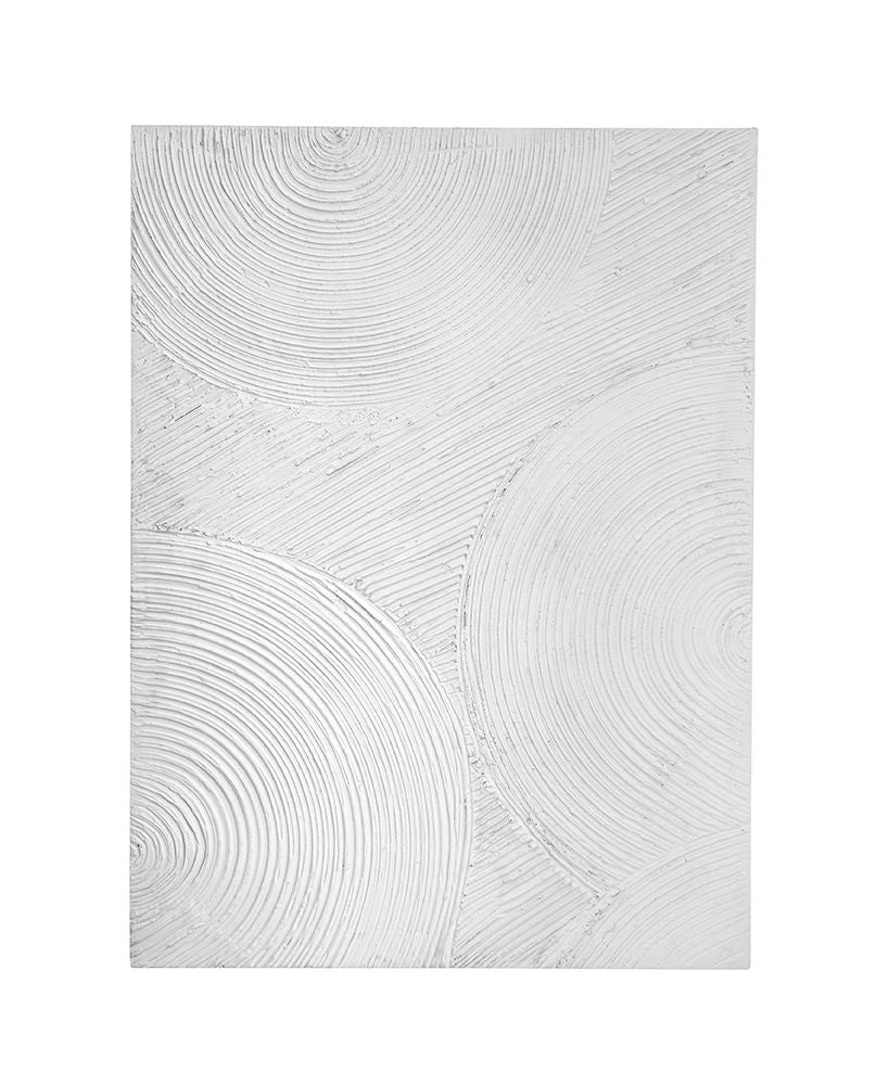 Bassett Mirror - Elton White Textured Wood Wall Art - 7500-792 view 1