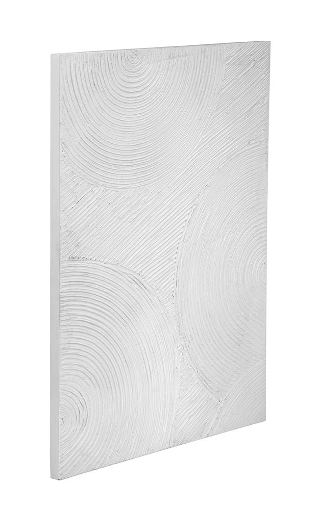Bassett Mirror - Elton White Textured Wood Wall Art - 7500-792 view 2