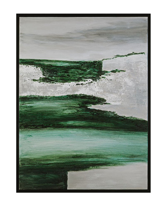 Bassett Mirror - Emerald Horizon Green Landscape Framed Canvas - 7301-139 view 1