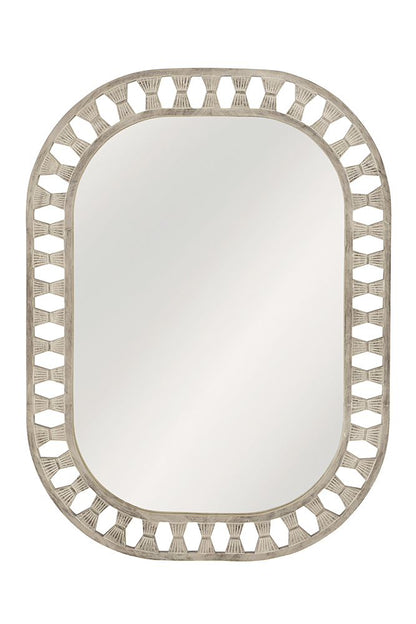 Bassett Mirror - Enya 48" Whitewashed Rectangular Wall Mirror - M5068 view 1