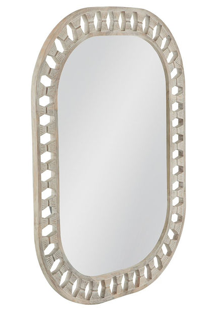 Bassett Mirror - Enya 48" Whitewashed Rectangular Wall Mirror - M5068 view 2