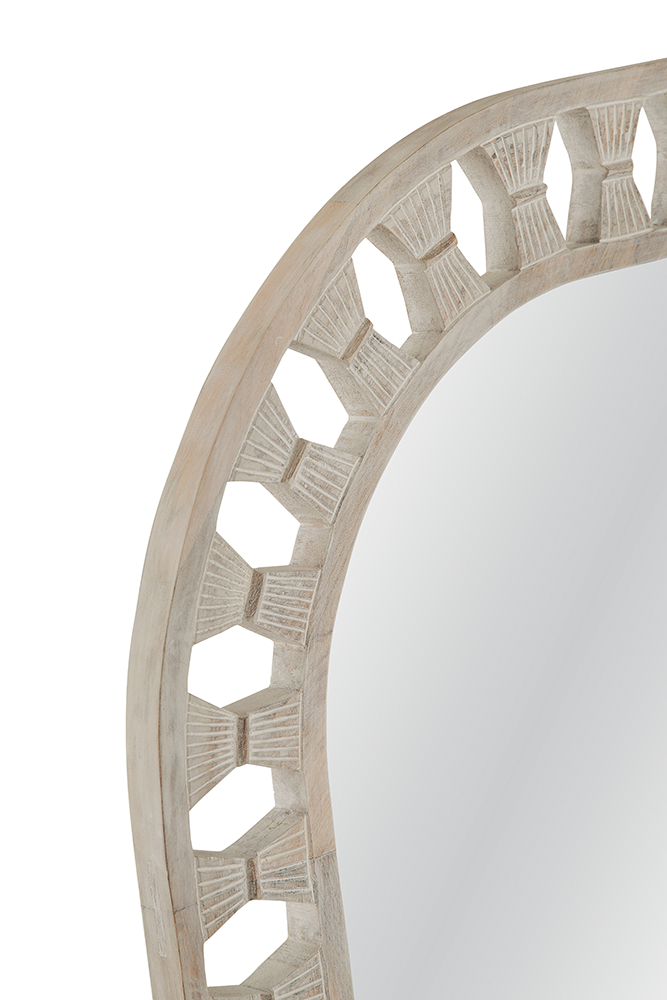 Bassett Mirror - Enya 48" Whitewashed Rectangular Wall Mirror - M5068 view 3