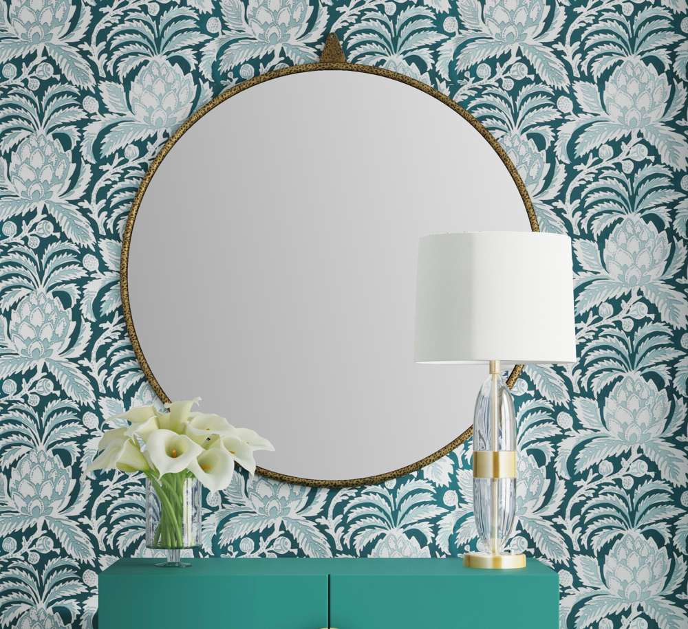 Bassett Mirror - Ezra 45" Brass Rectangular Wall Mirror - M5304 view 6