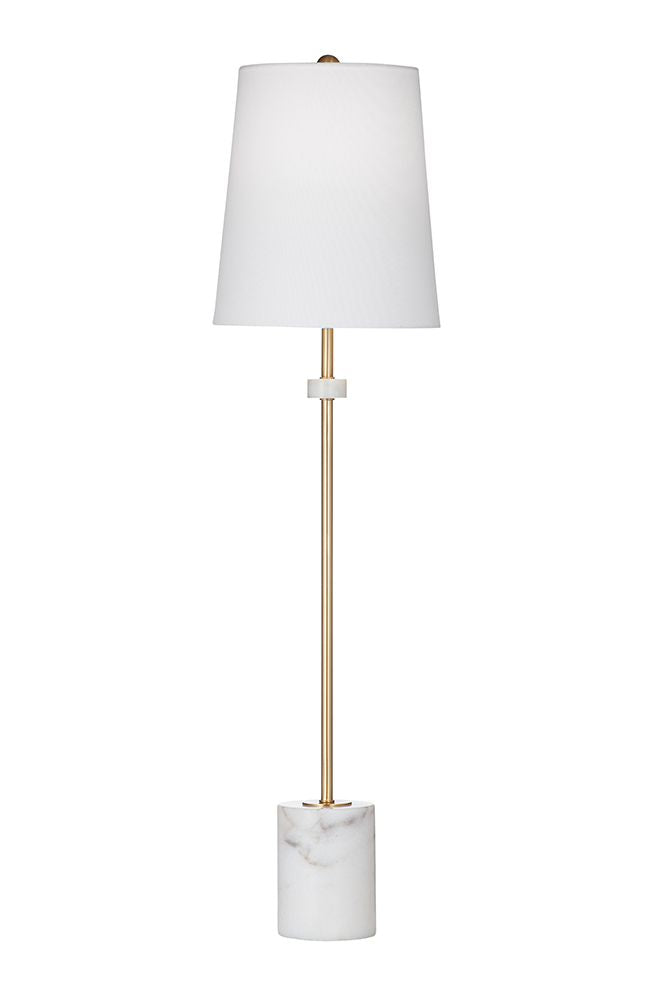 Bassett Mirror - Fairfield 34" White Metal Table Lamp - L4654T view 1