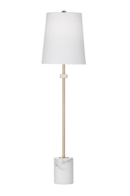 Bassett Mirror - Fairfield 34" White Metal Table Lamp - L4654T view 1