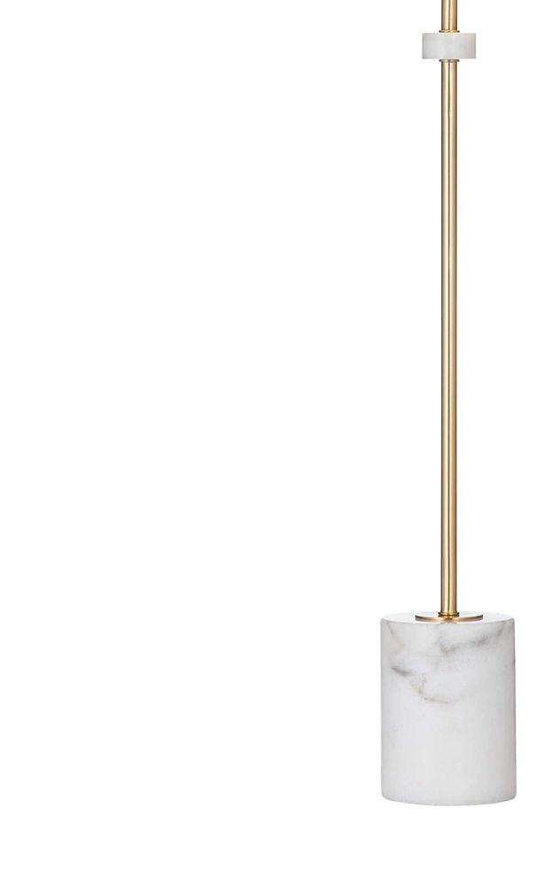 Bassett Mirror - Fairfield 34" White Metal Table Lamp - L4654T view 3
