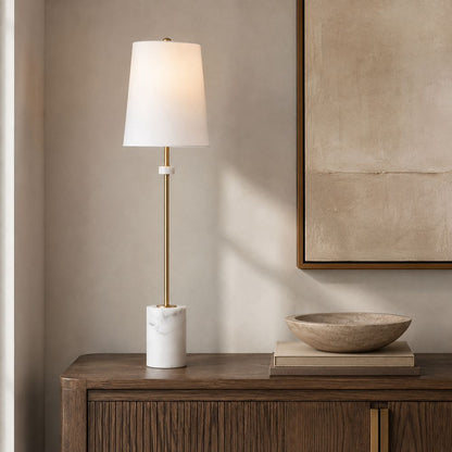 Bassett Mirror - Fairfield 34" White Metal Table Lamp - L4654T view 5