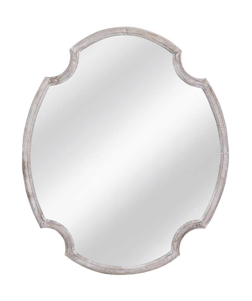 Bassett Mirror - Fairvale 40" Whitewashed Rectangular Wall Mirror - M5201 view 1