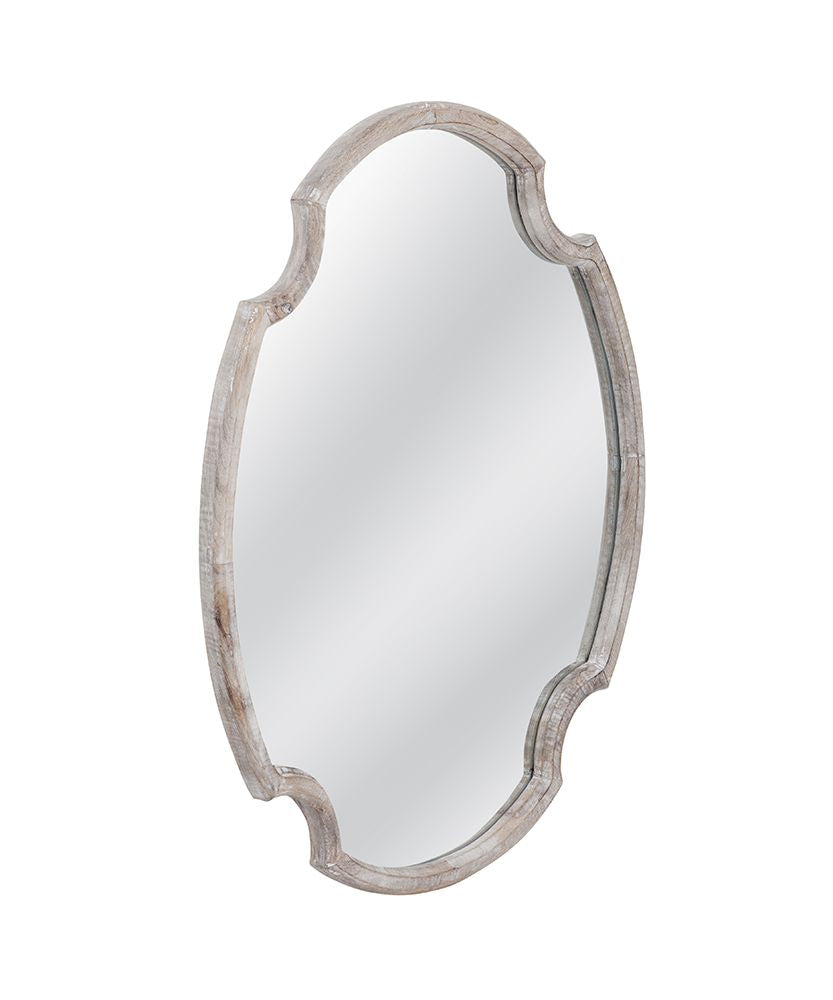 Bassett Mirror - Fairvale 40" Whitewashed Rectangular Wall Mirror - M5201 view 2