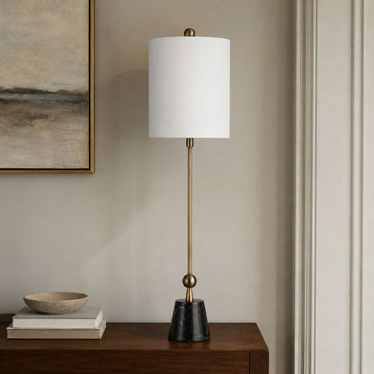 Bassett Mirror - Farmington 32" Black Marble Table Lamp - L4402T view 4
