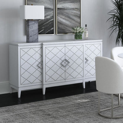 Bassett Mirror - Farrow 68" White Oak Four-Door Storage Cabinet - 7032-DR-576 view 7