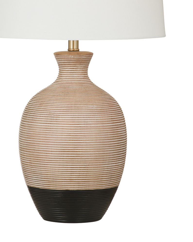 Bassett Mirror - Finnian 28" Cream Ceramic Table Lamp - L4799T view 4